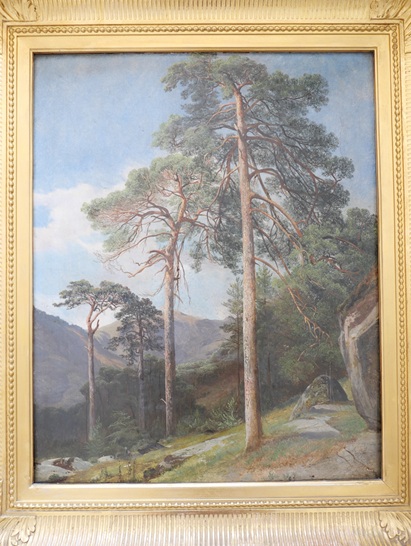 Alexandre Calame, huile sur carton