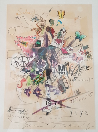 Jean Tinguely, bonne année, collage