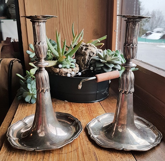 chandelier trompette, argent, 18e